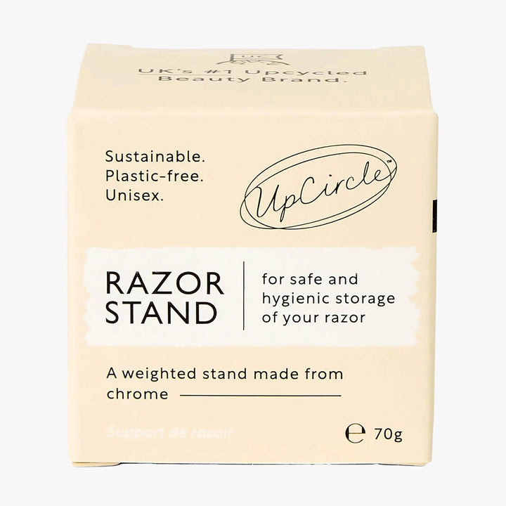 UpCircle Safety Razor Stand in Verpackung – minimalistisches Design