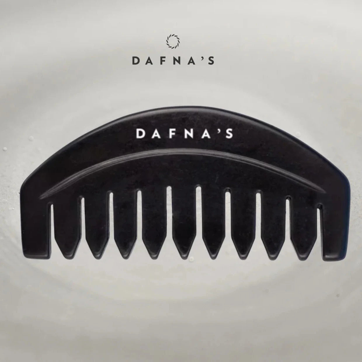 Dafna's Gua Sha Kamm aus schwarzem Obsidian für Kopfhautmassage und Haarpflege