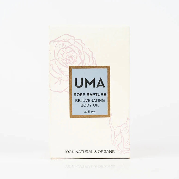 Verpackung UMA Rose Rapture Body Oil – luxuriöses Körperöl mit Bio-Rosenextrakt
