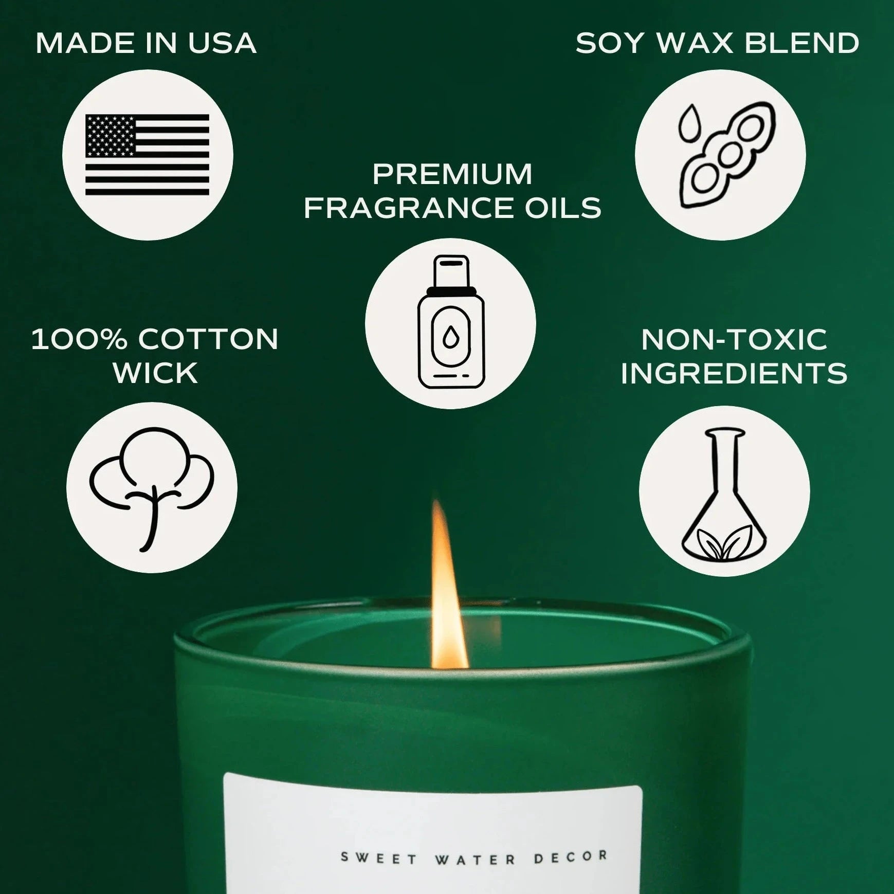 Soy wax candle "FRESH cut FLOWERS" | SWEET WATER DECOR