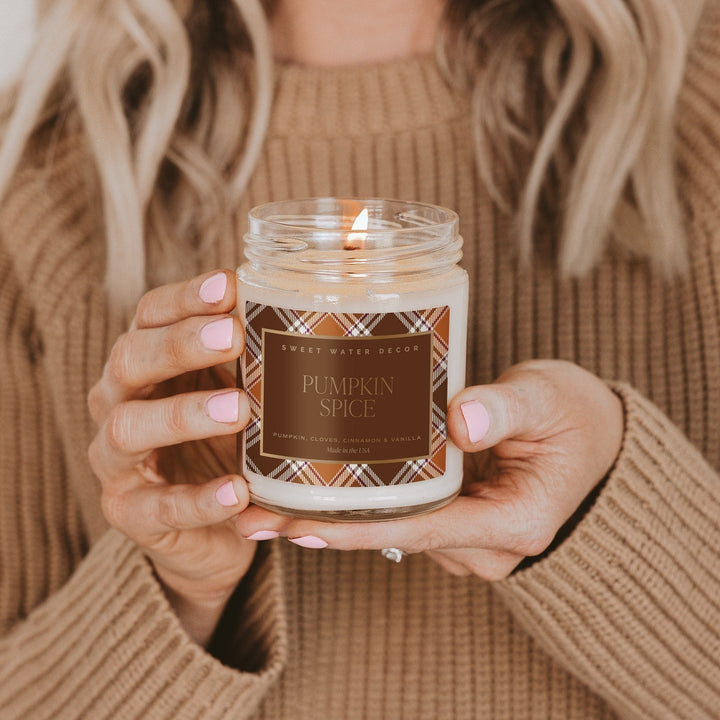 Sojawachskerze "Pumpkin Spice" - Kürbis, Zimt, Rauch & Vanille (Herbst-/ Winterdesign)