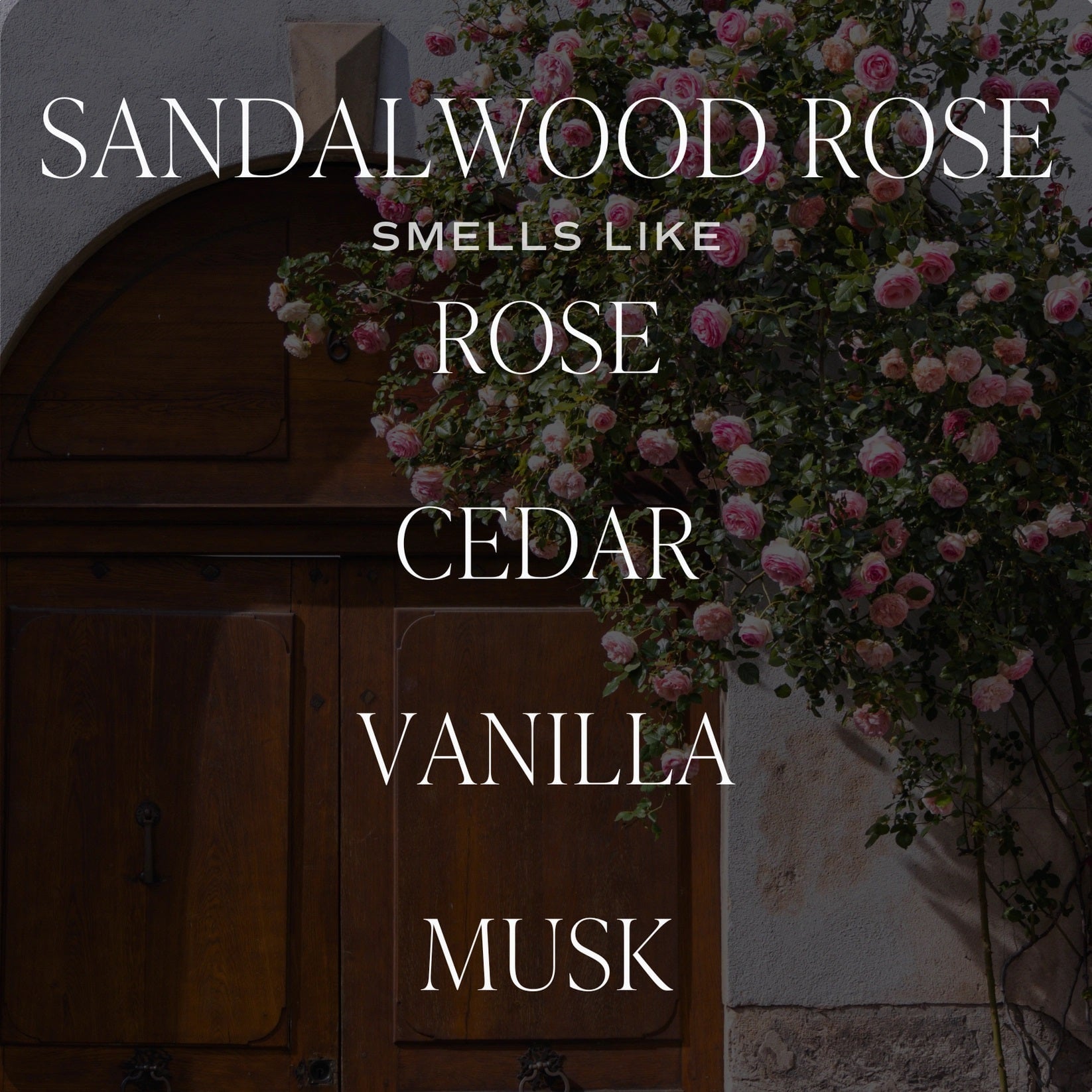 Soy wax candle "SANDALWOOD ROSE" | Scented candle in a tinted glass - SWEET WATER DECOR