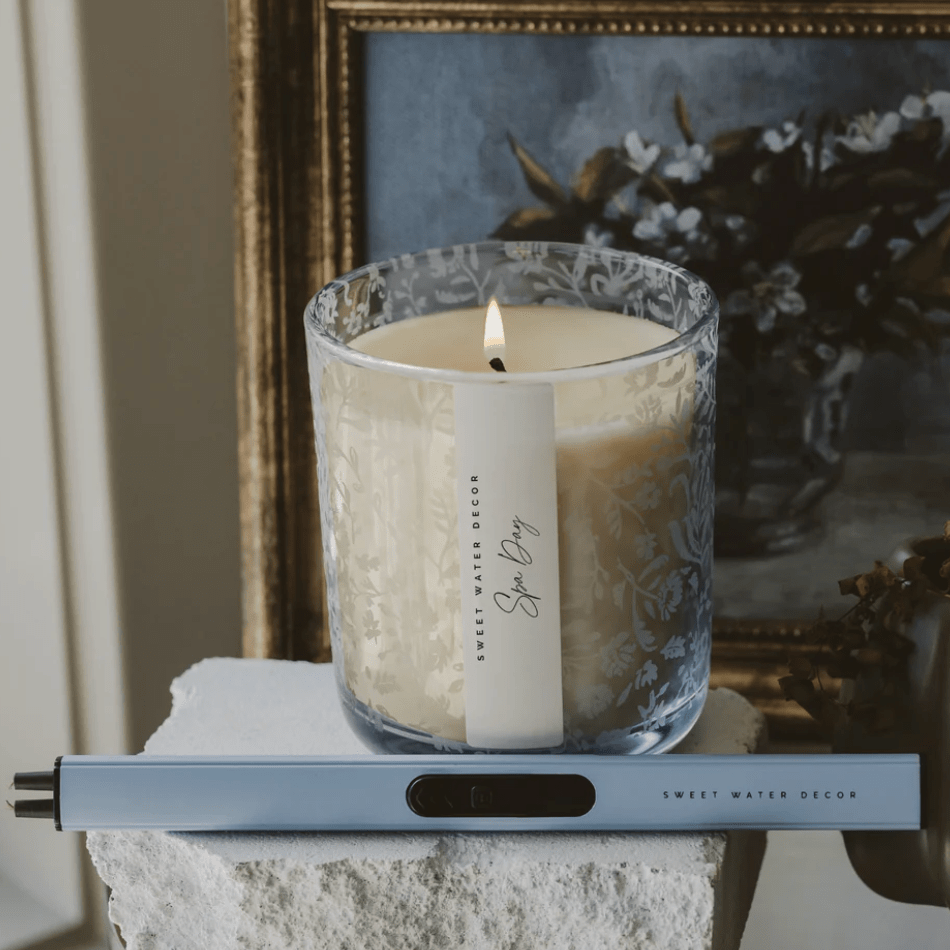 Sojawachskerze "Spa Day" - Blumiges Design