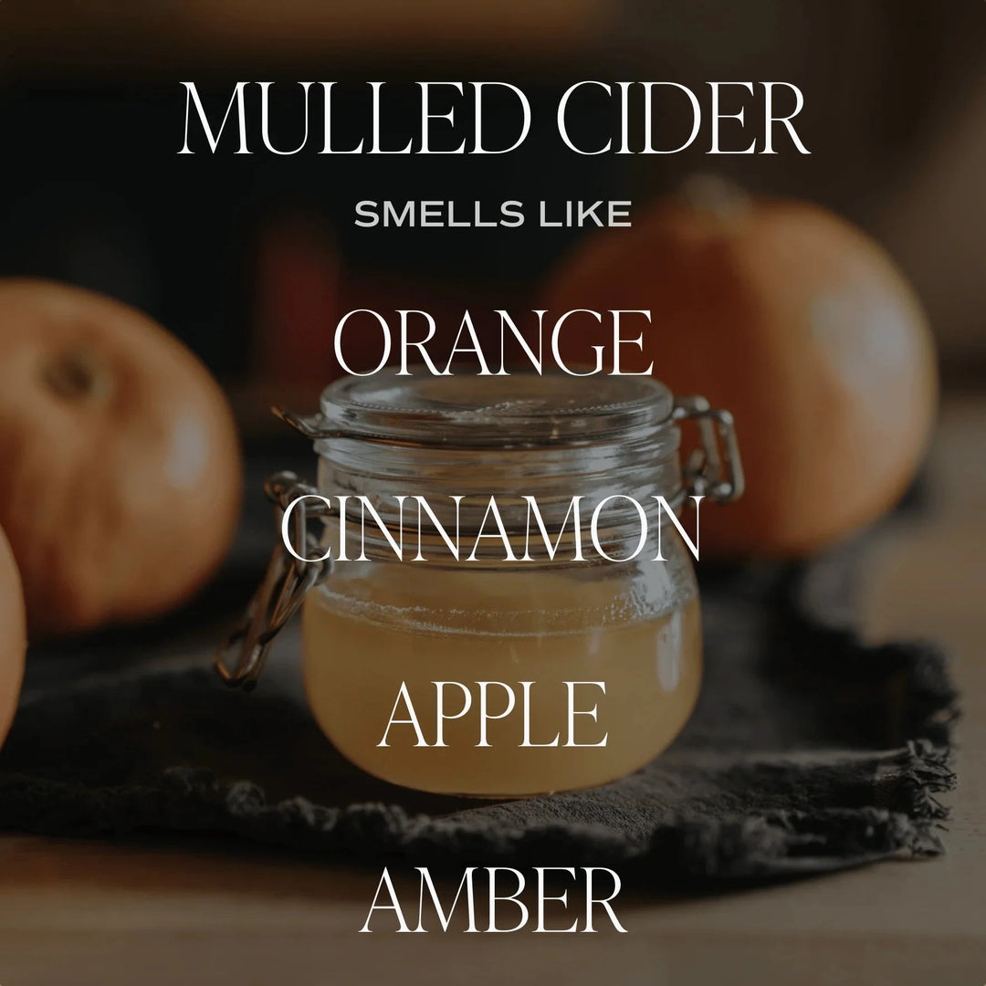 Soy wax candle "SPICED APPLE cider" orange frosted glass - SWEET WATER DECOR North Glow