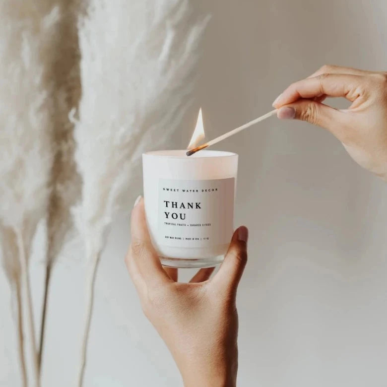 Soy wax candle "THANK YOU" | SWEET WATER DECOR