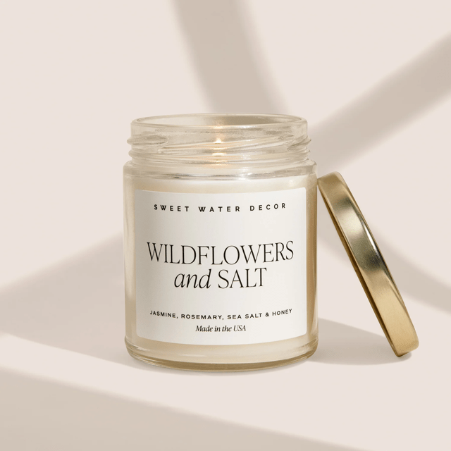Soy wax candle "WILDFLOWERS and SALT" | SWEET WATER DECOR