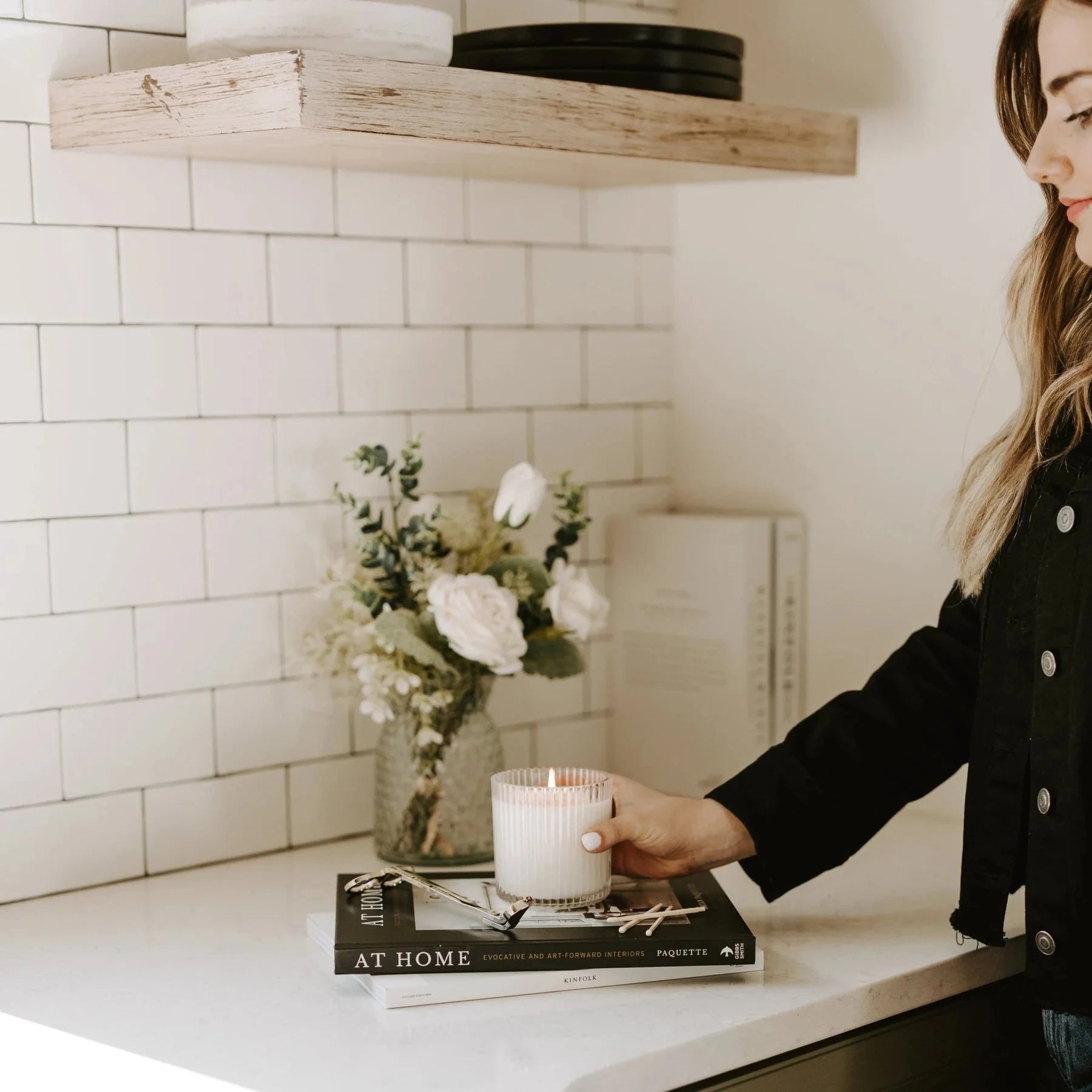 Soy wax candle "WILDFLOWERS and SALT" | SWEET WATER DECOR