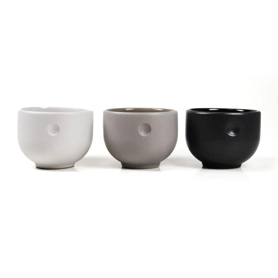 Stylische Cappuccino Tasse Keramik Ruhepunkt - schwarz North Glow