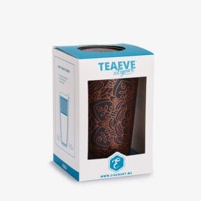 Teaeve "Mandala Ebony" - Porzellanbecher mit integriertem Teesieb
