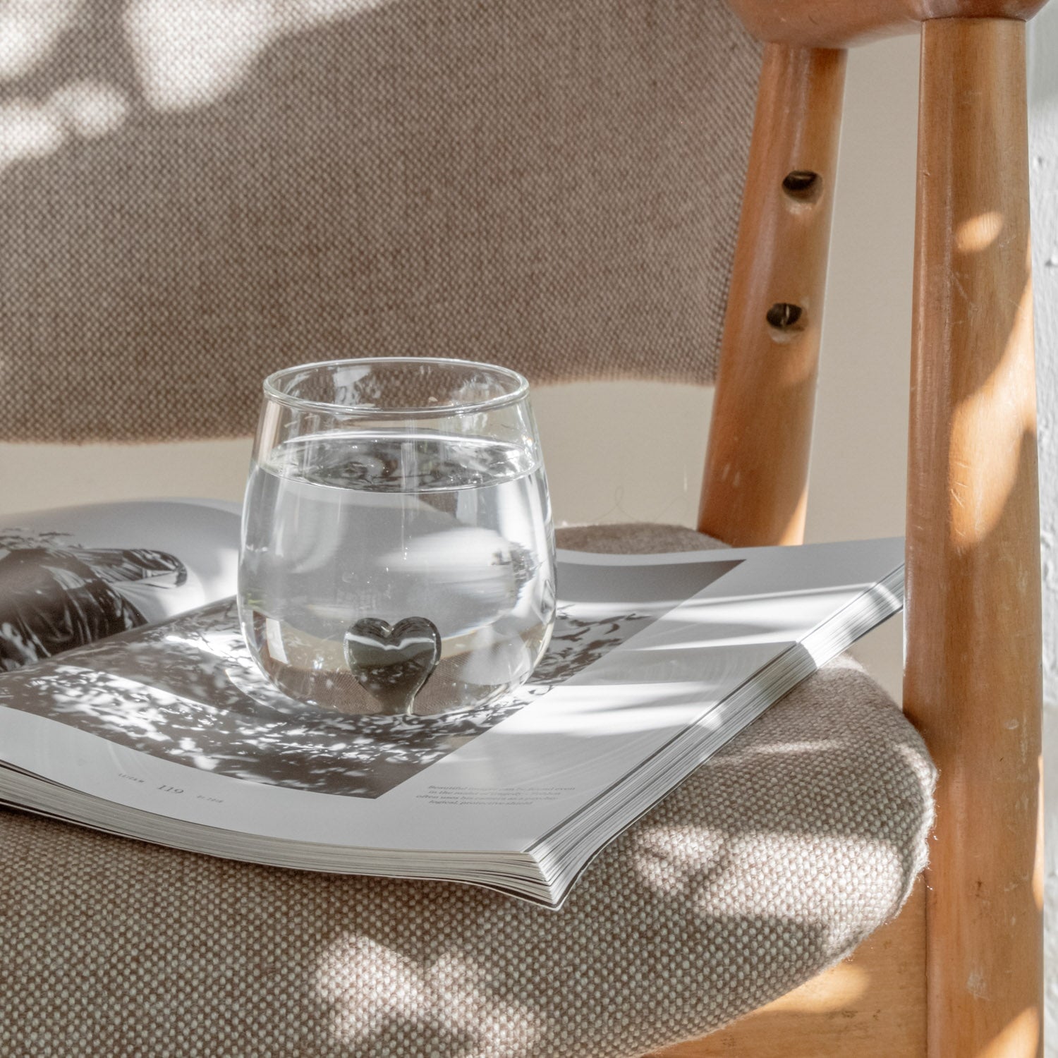 Trinkglas schwarzes Herz - Eulenschnitt