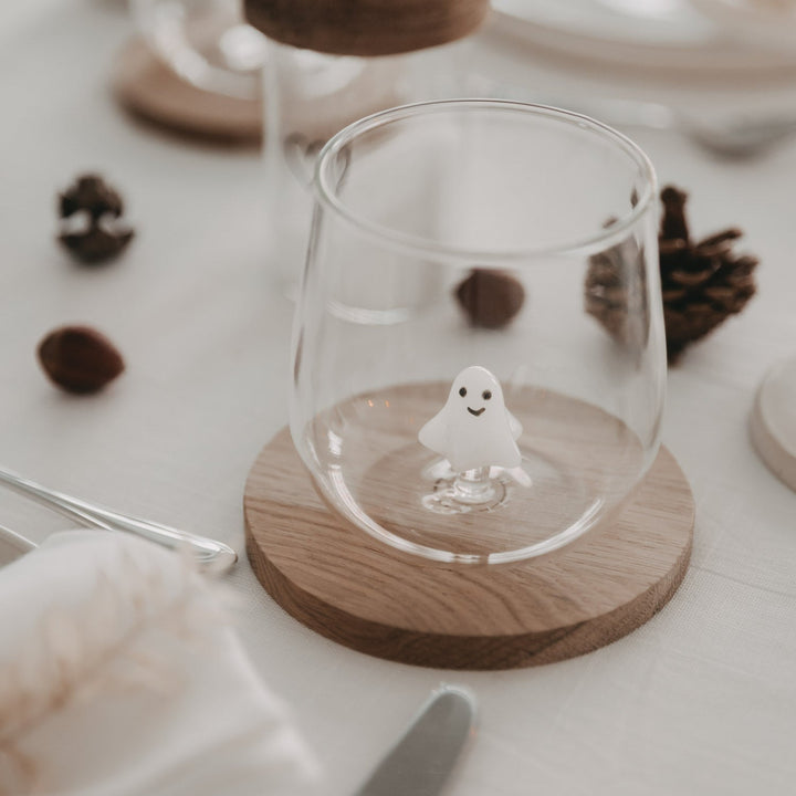 Trinkglas mit 3D-Figur GEIST von Eulenschnitt