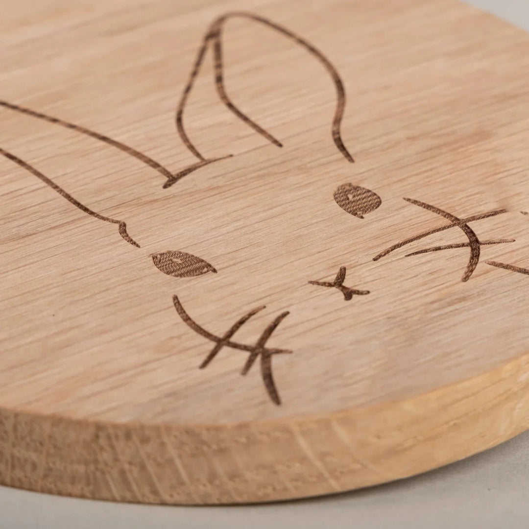 Teil des Untersetzers "Hase" von Eulenschnitt. North Glow
