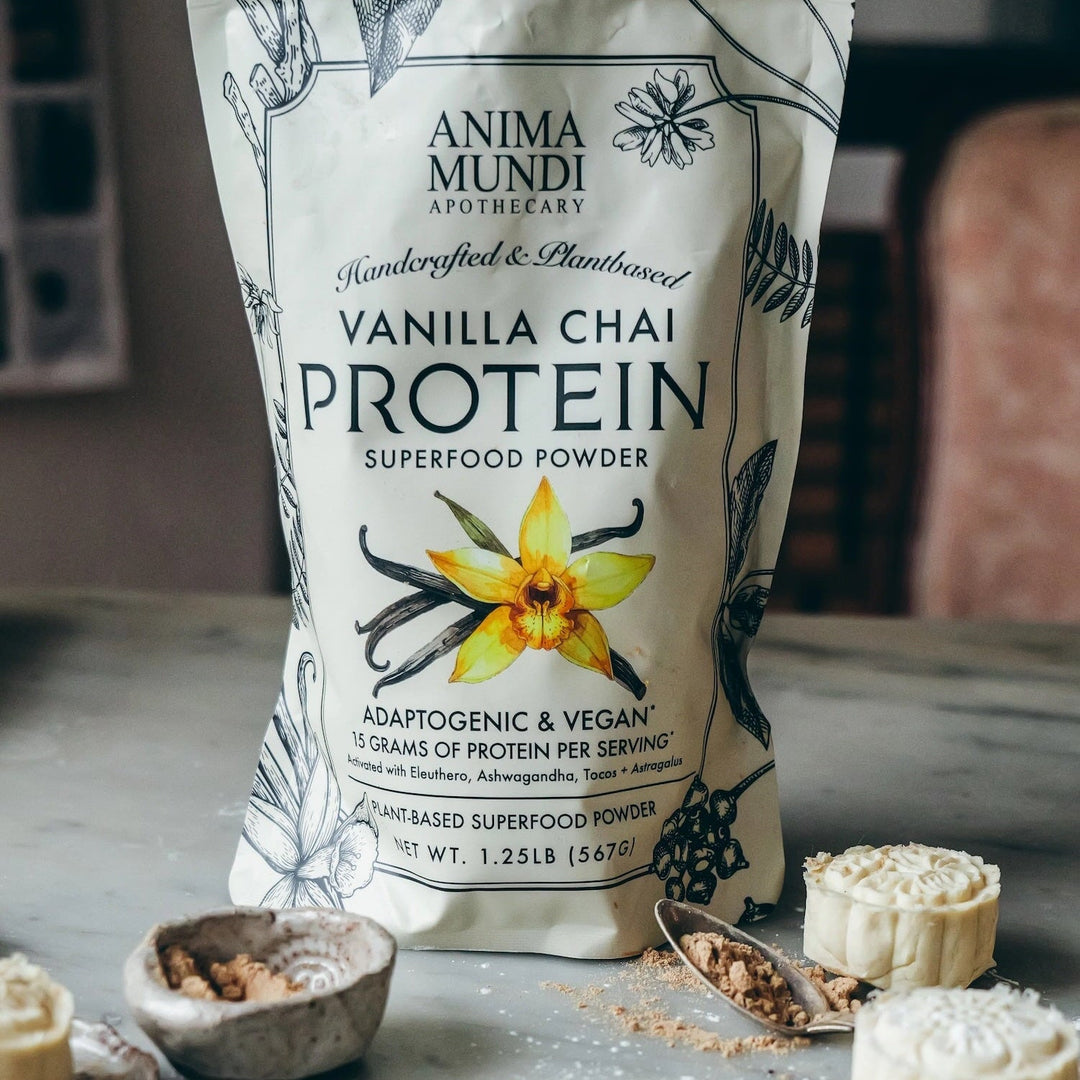 Vanilla Chai Pflanzliches Protein mit Adaptogenen | Anima Mundi North Glow