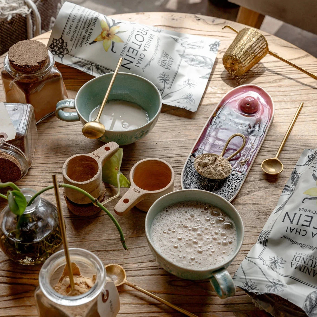 Vanilla Chai Pflanzliches Protein mit Adaptogenen | Anima Mundi North Glow