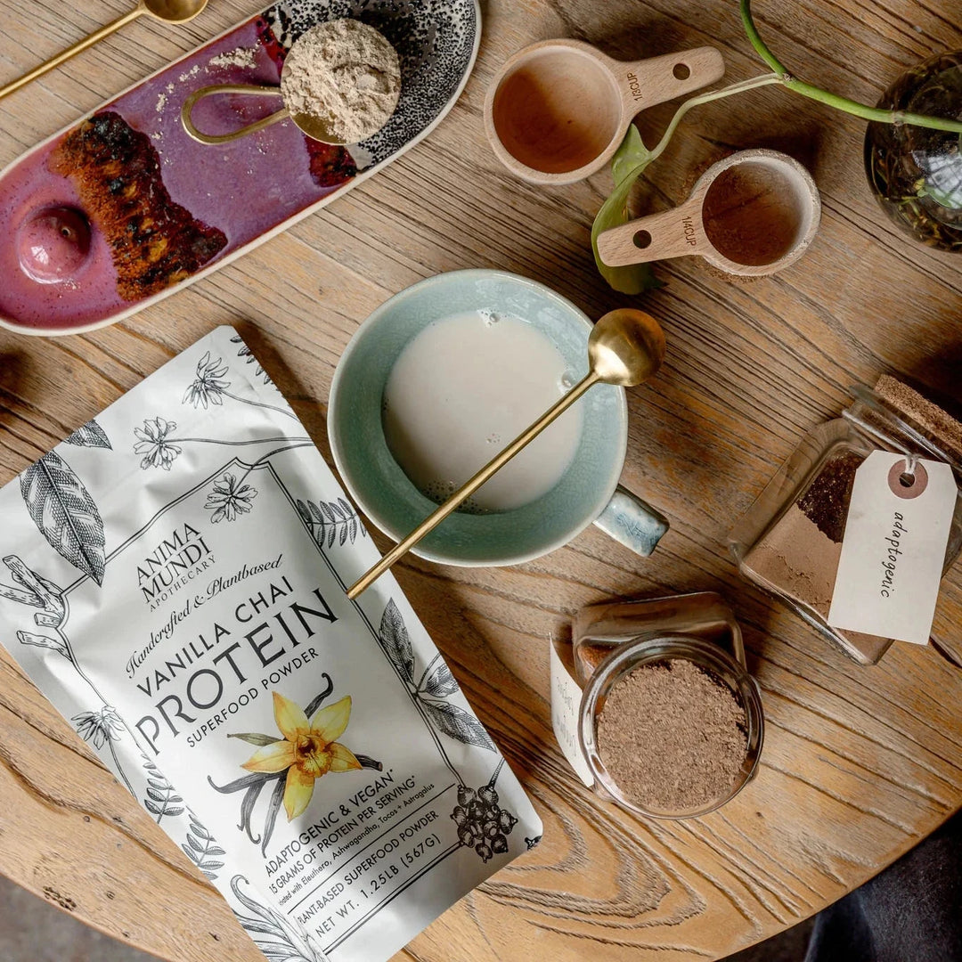Vanilla Chai Pflanzliches Protein mit Adaptogenen | Anima Mundi North Glow