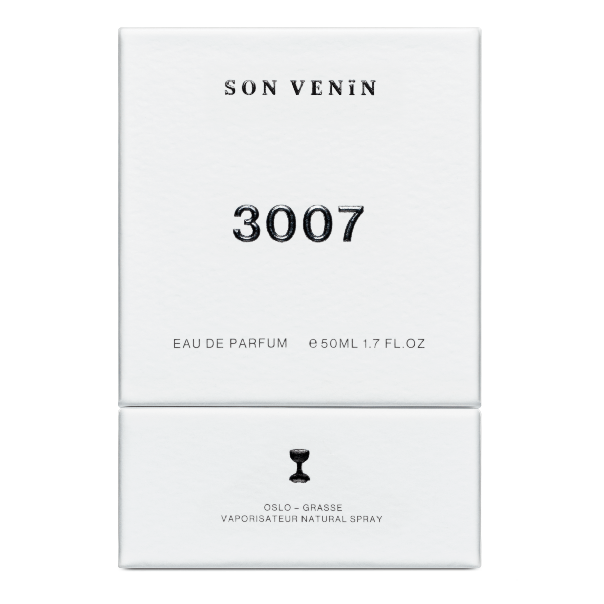 Produktverpackung des Parfums 3007 von son venin steht vor hellem Hintergrund.