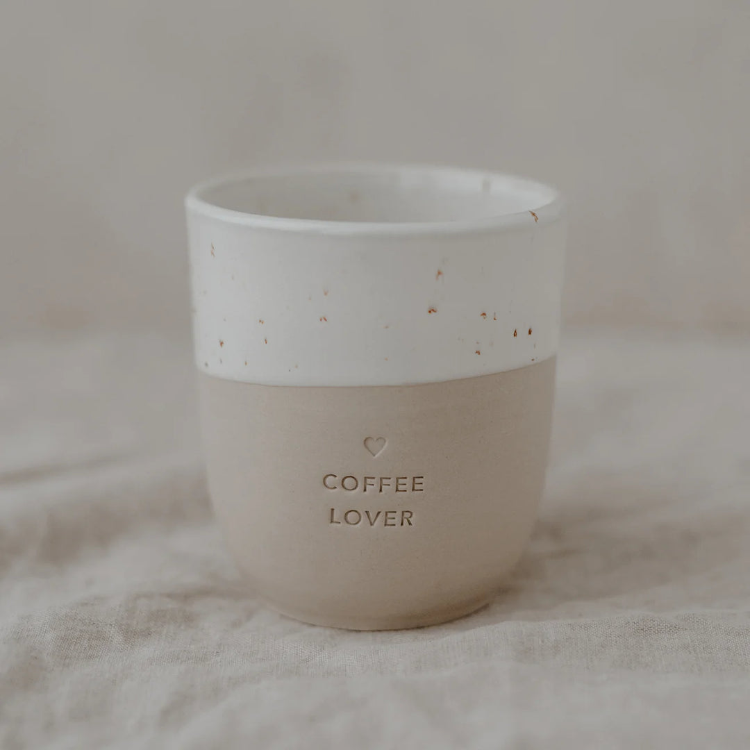 Kaffeebecher "Coffee Lover", handgefertigt aus Keramik North Glow