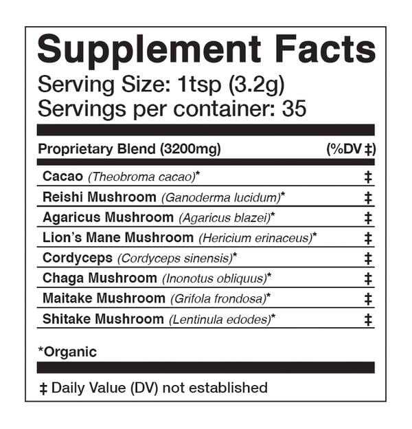 ADAPTOGENIC - Resilience 7 Mushrooms and Cacao Powder from ANIMA MUNDI