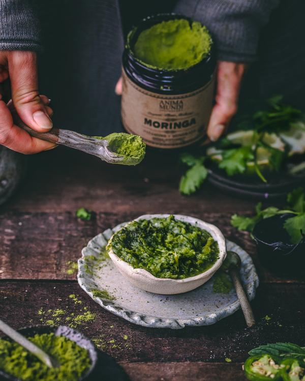 Anima Mundi MORINGA reines grünes Pflanzenpulver