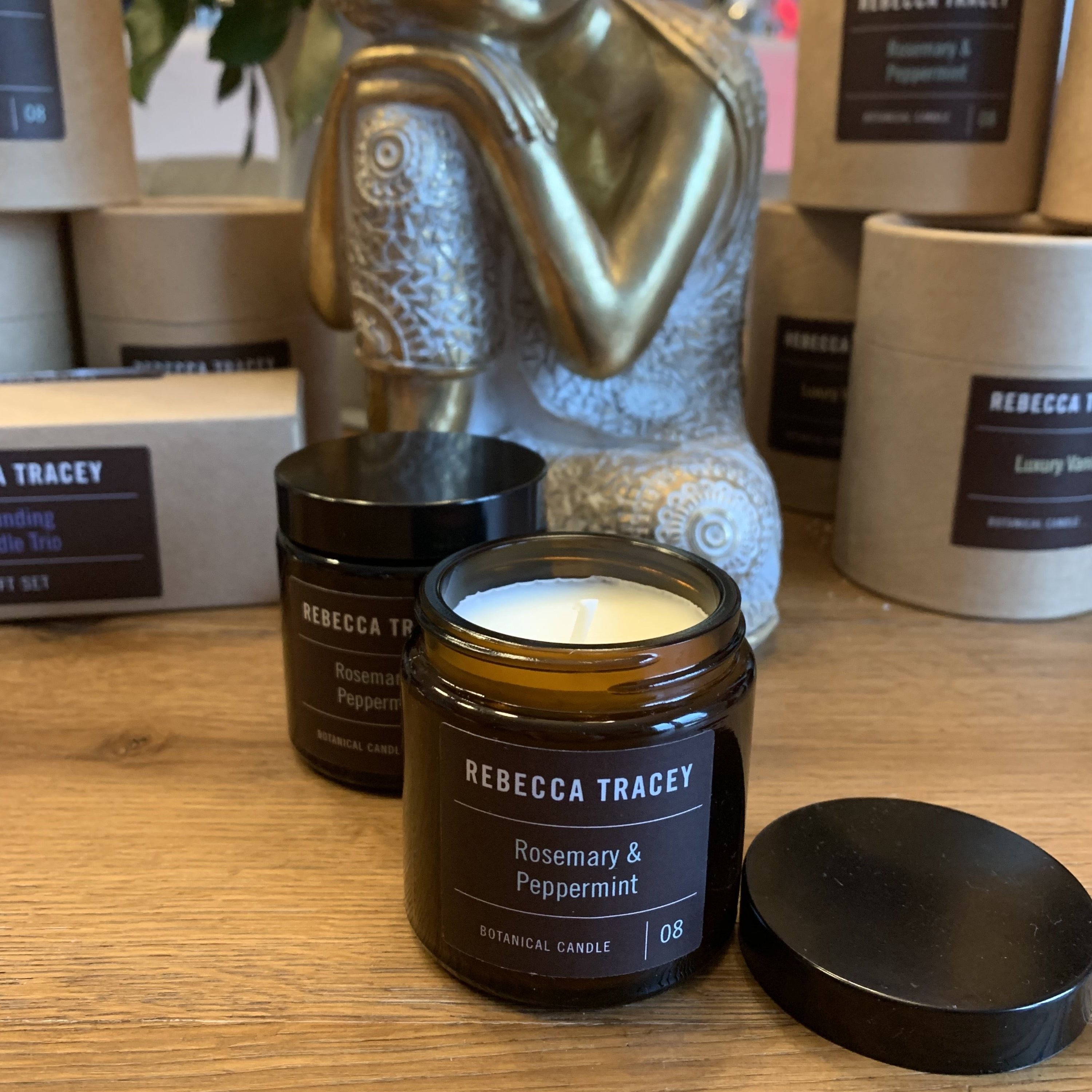 Rosemarin, Pfefferminz, Kerze, Candle, Wellbeing, Juwel Kerze, Soja wachs, ätherische Öle, Aromatherapie