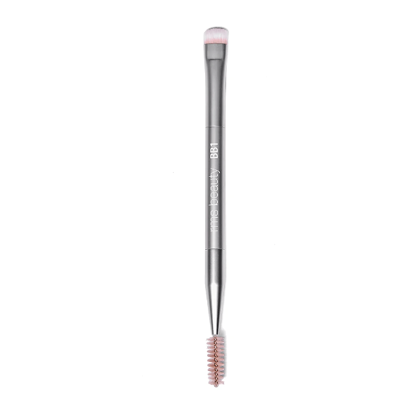 Doppelseitige Augenbrauenbürste RMS Back2Brow Brush BB1 vor weißem Hintergrund.
