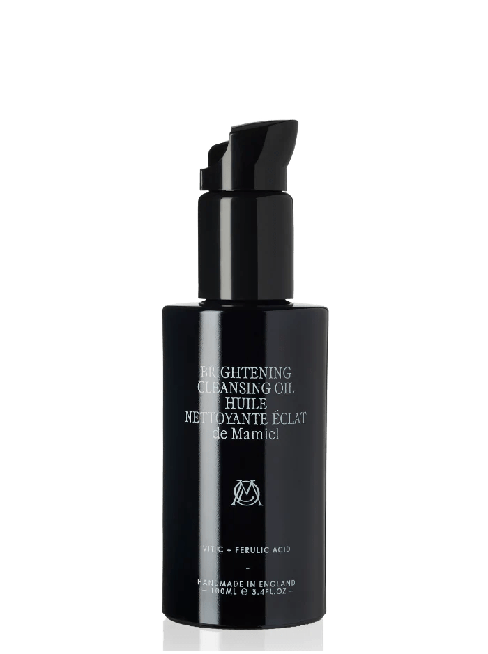 De Mamiel Brightening Cleansing Oil Flakon vor weißem Hintergrund