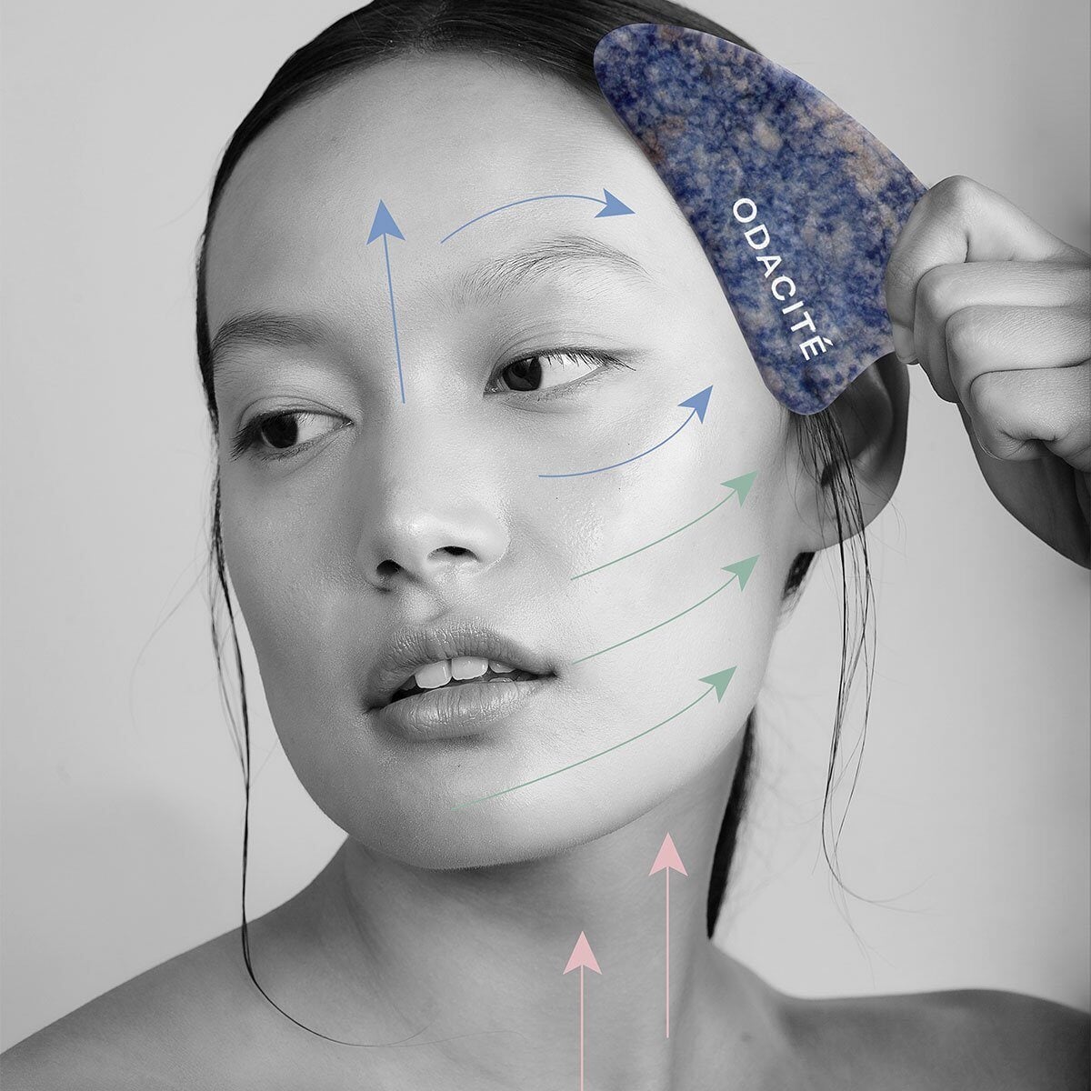 CRYSTAL CONTOUR Blue Sodalite Gua Sha - ODACITÉ Pure Elements