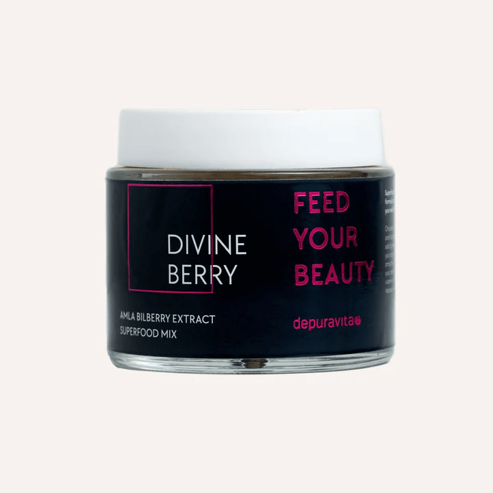 Depuravita Divine Berry Tiegel vor weißem Hintergrund North Glow