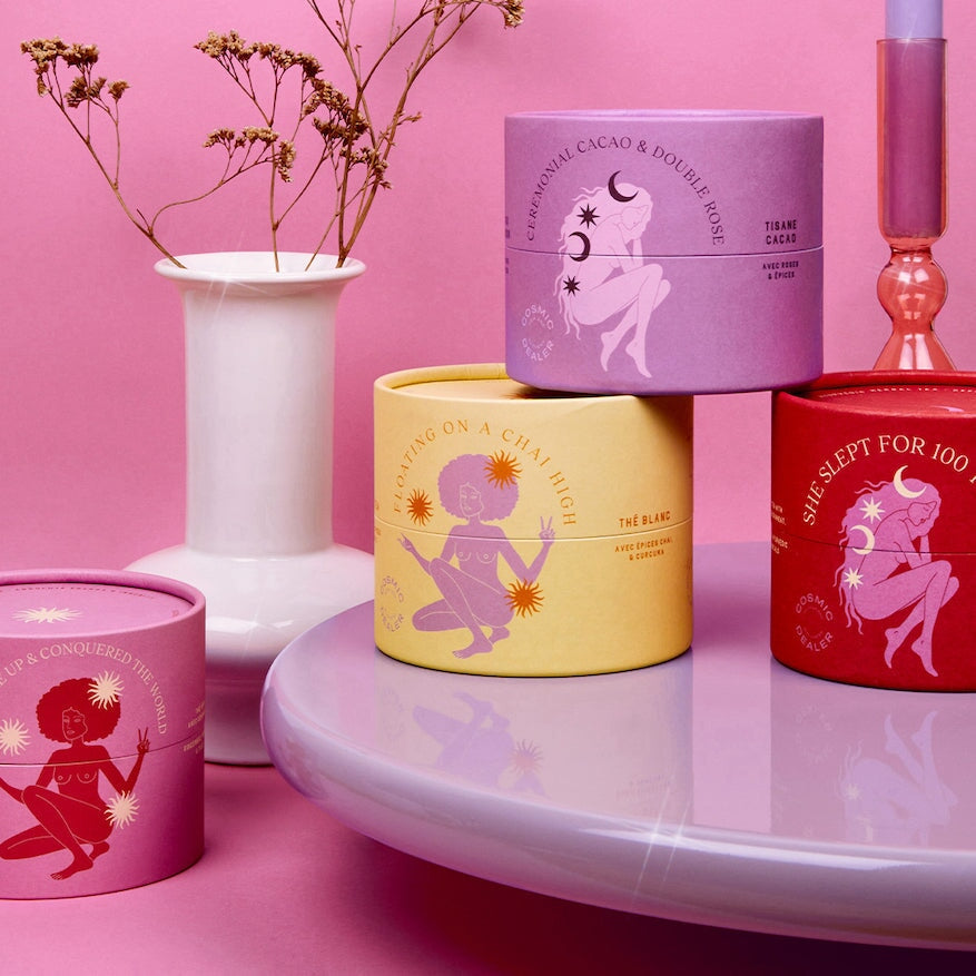 FILL MY HEART WITH FLOWERS - Cacao &amp; Double Rose - Ayurvedic herbal tea - COSMIC DEALER