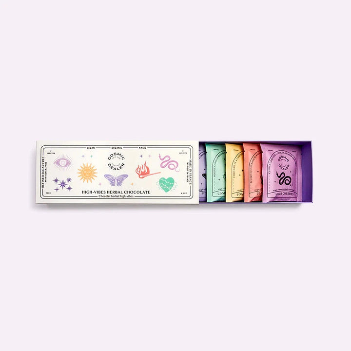 Geschenkbox - 7 Mini Schokoladen verschiedener Geschmacksrichtungen - COSMIC DEALER