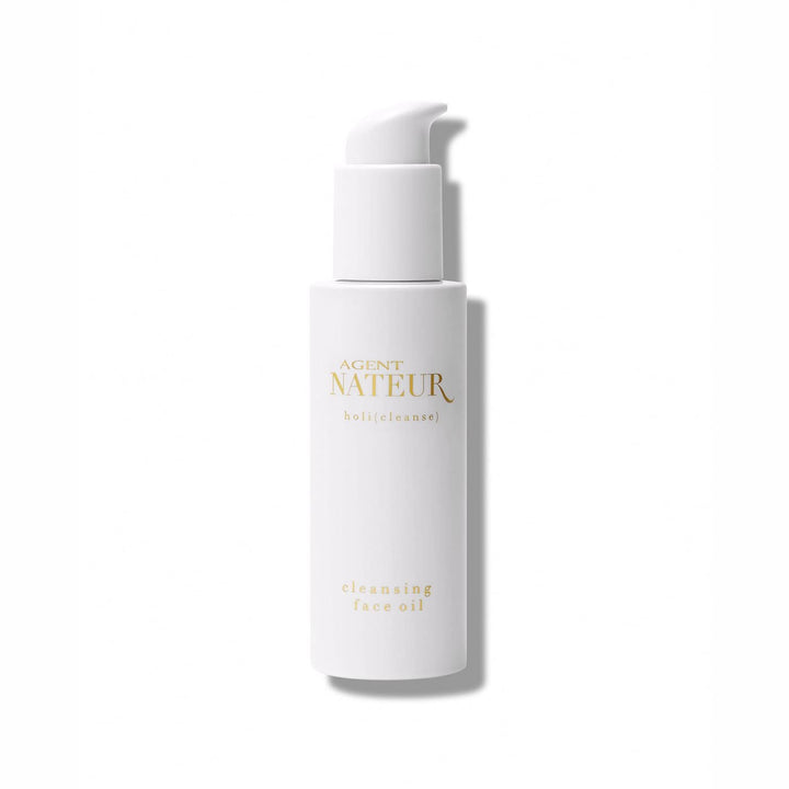 Agent Nateur Holi Cleansing Face Oil weiße Flasche vor weißem Hintergrund