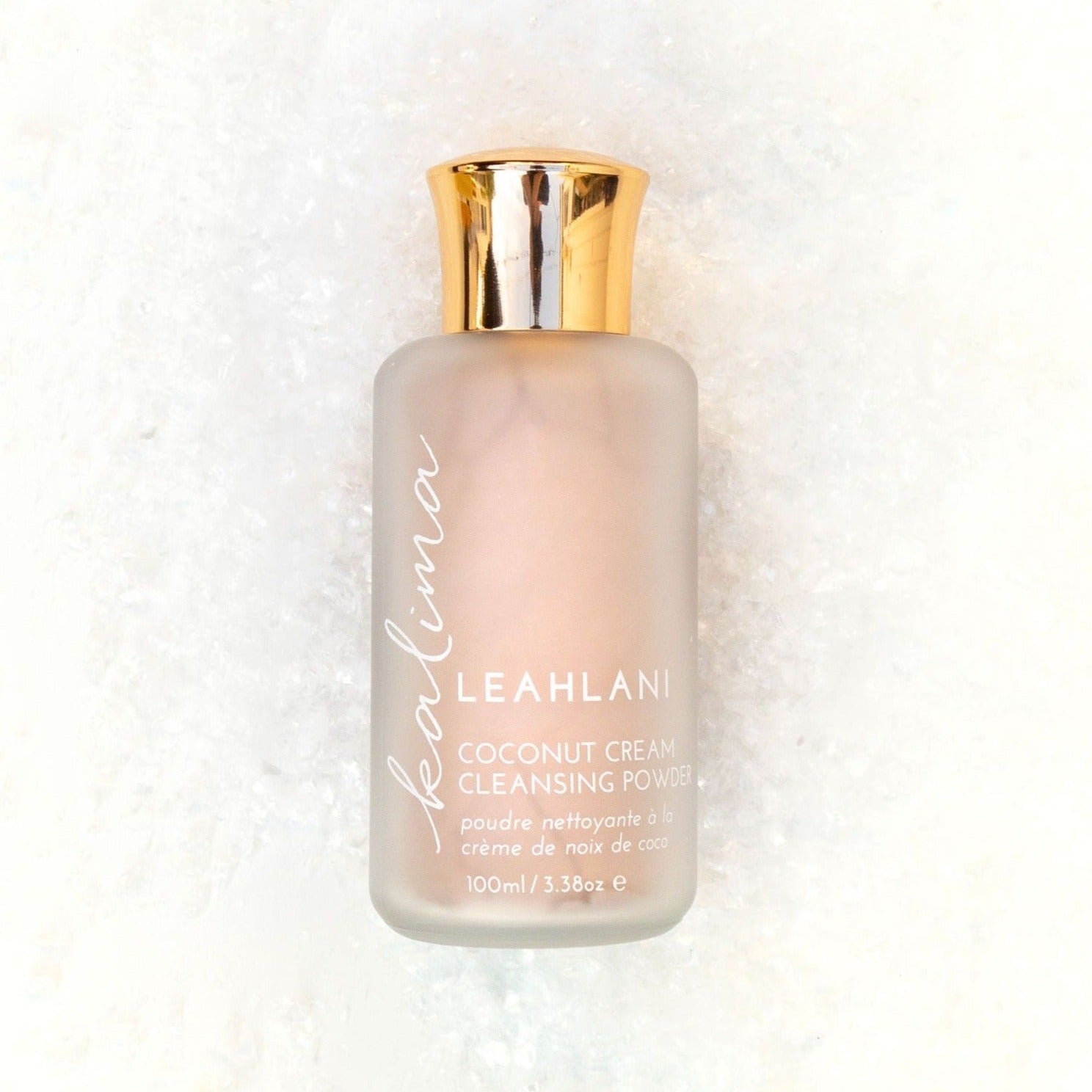 Kalima Coconut Cream Powder von Leahlani – Reinigungspulver in edler Glasverpackung