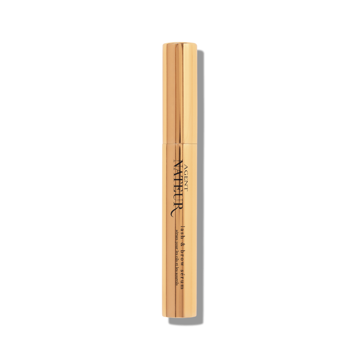 Lash & Brow Serum goldene Verpackung vor weiißem Hintergund