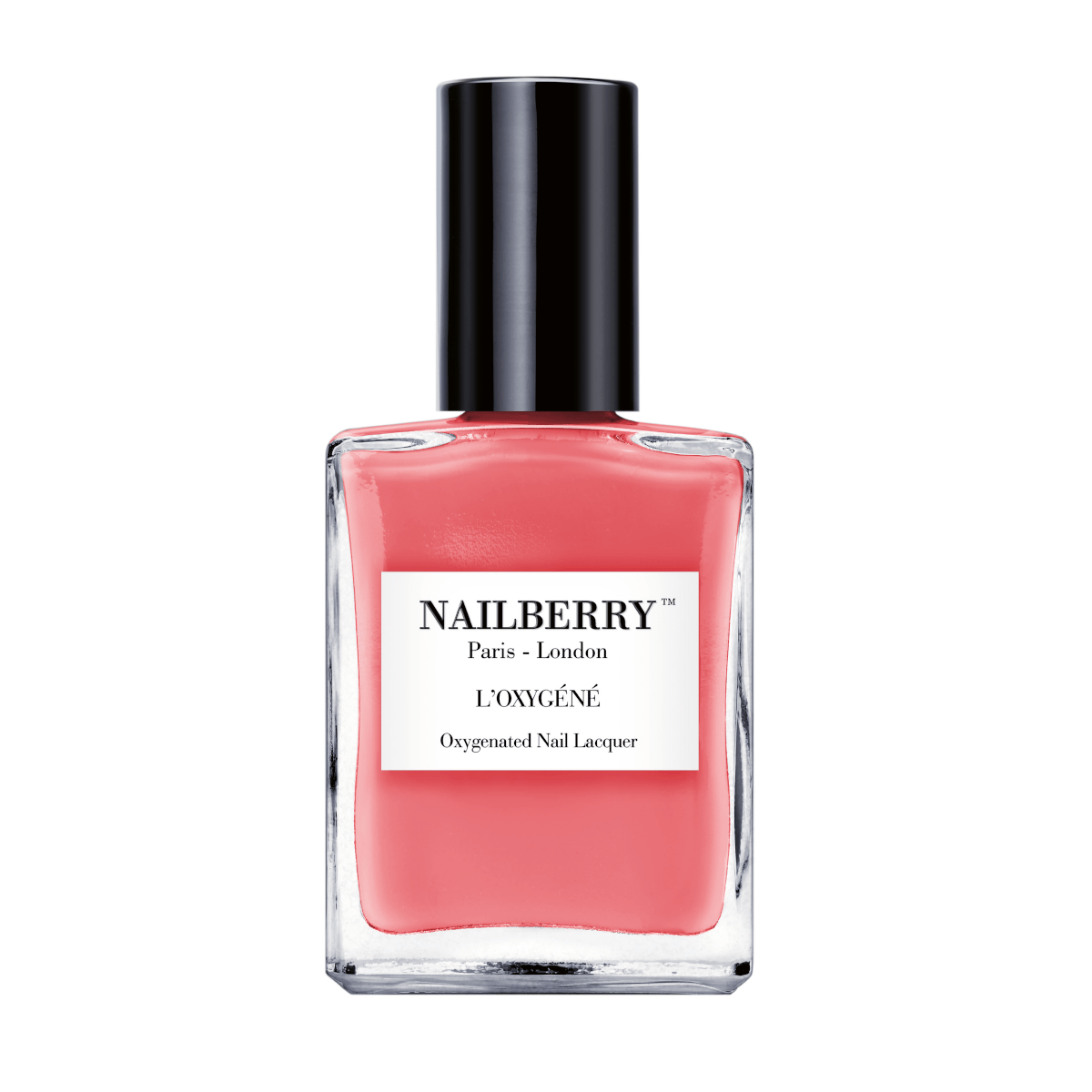 Nailberry Nagellackflasche Bubble Gum vor weißem Hintergrund.