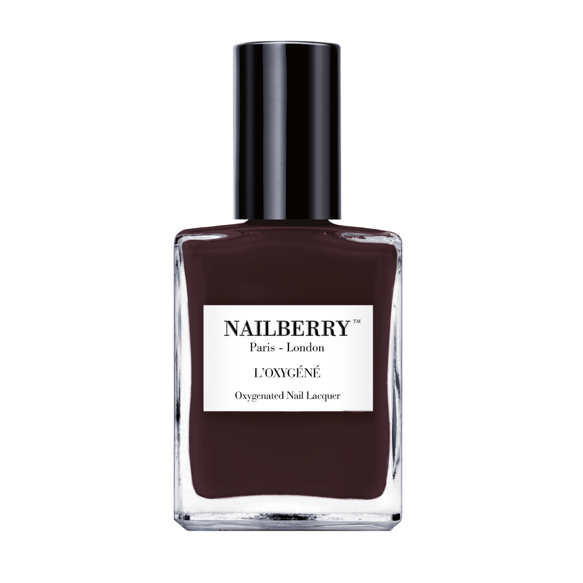 Nailberry Nagellackflasche Hot Coco vor weißem Hintergrund
