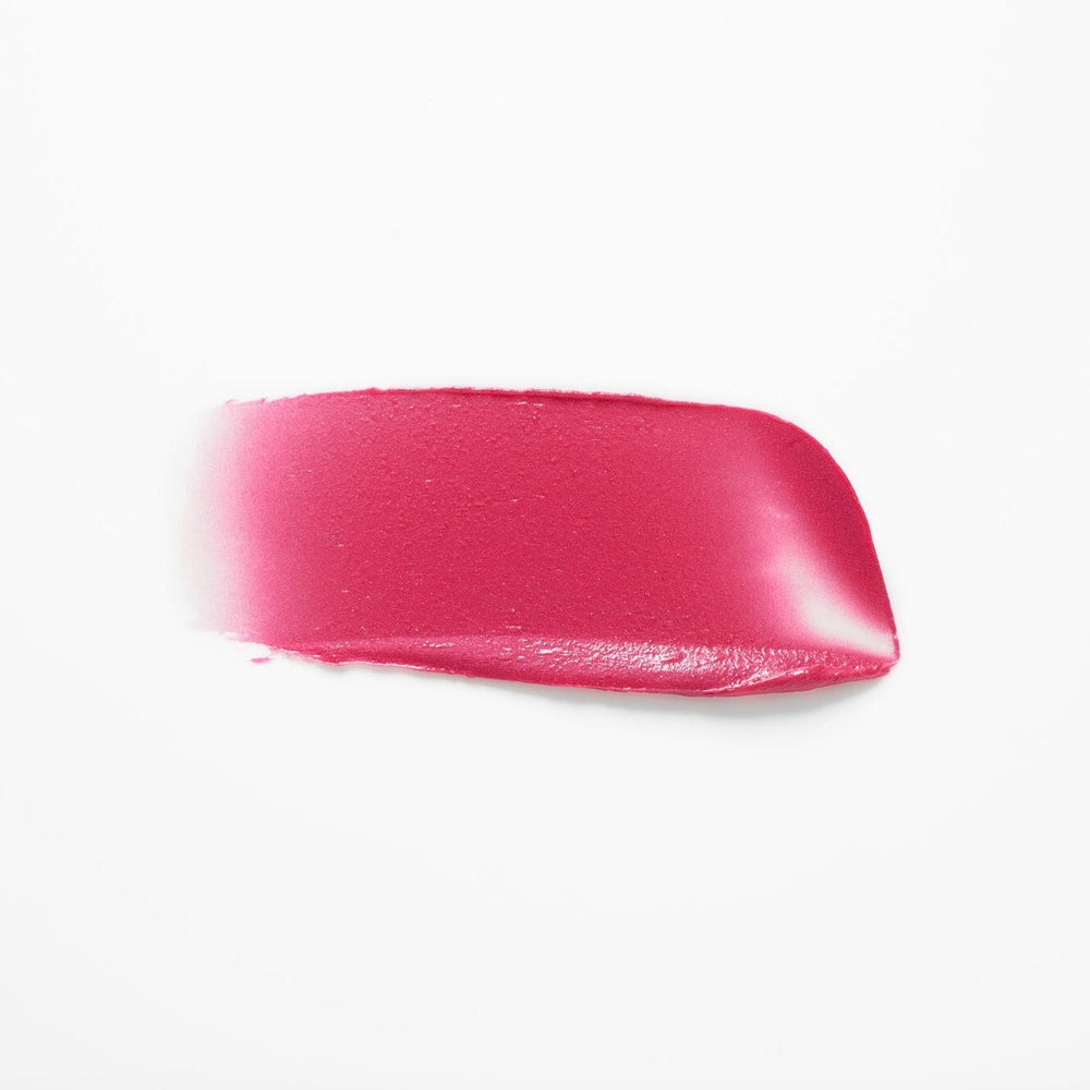 Farb- und Texturbeispiel der Lippenstiftfarbe Azalea von Henné Organics.