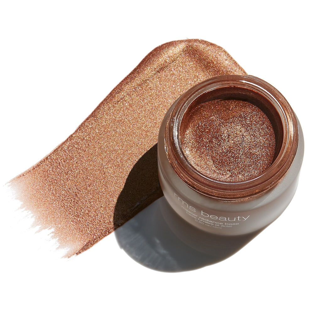 Offener Glastiegel Master Radiance Base von RMS mit Farb- und Texturbeispiel.