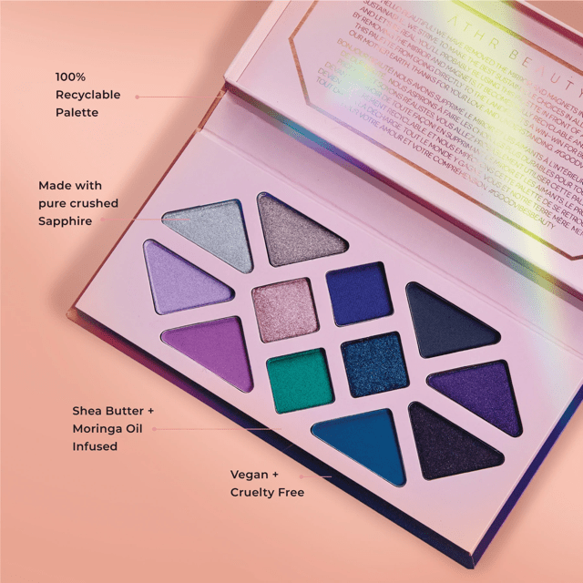 Moonlight Crystal Palette - Lidschattenpalette mit mauve und blau-grünen Tönen North Glow