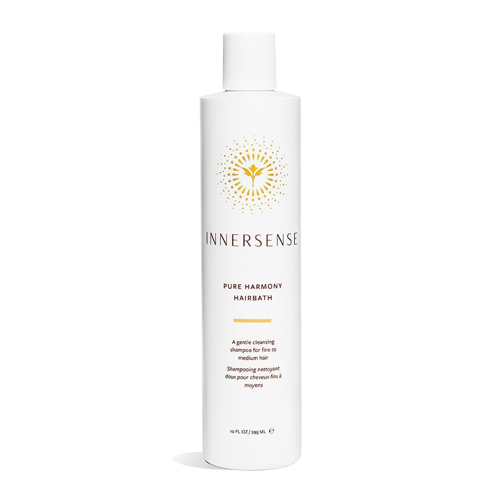 Innersense Pure Harmony Hairbath Flasche vor weißem Hintergrund.