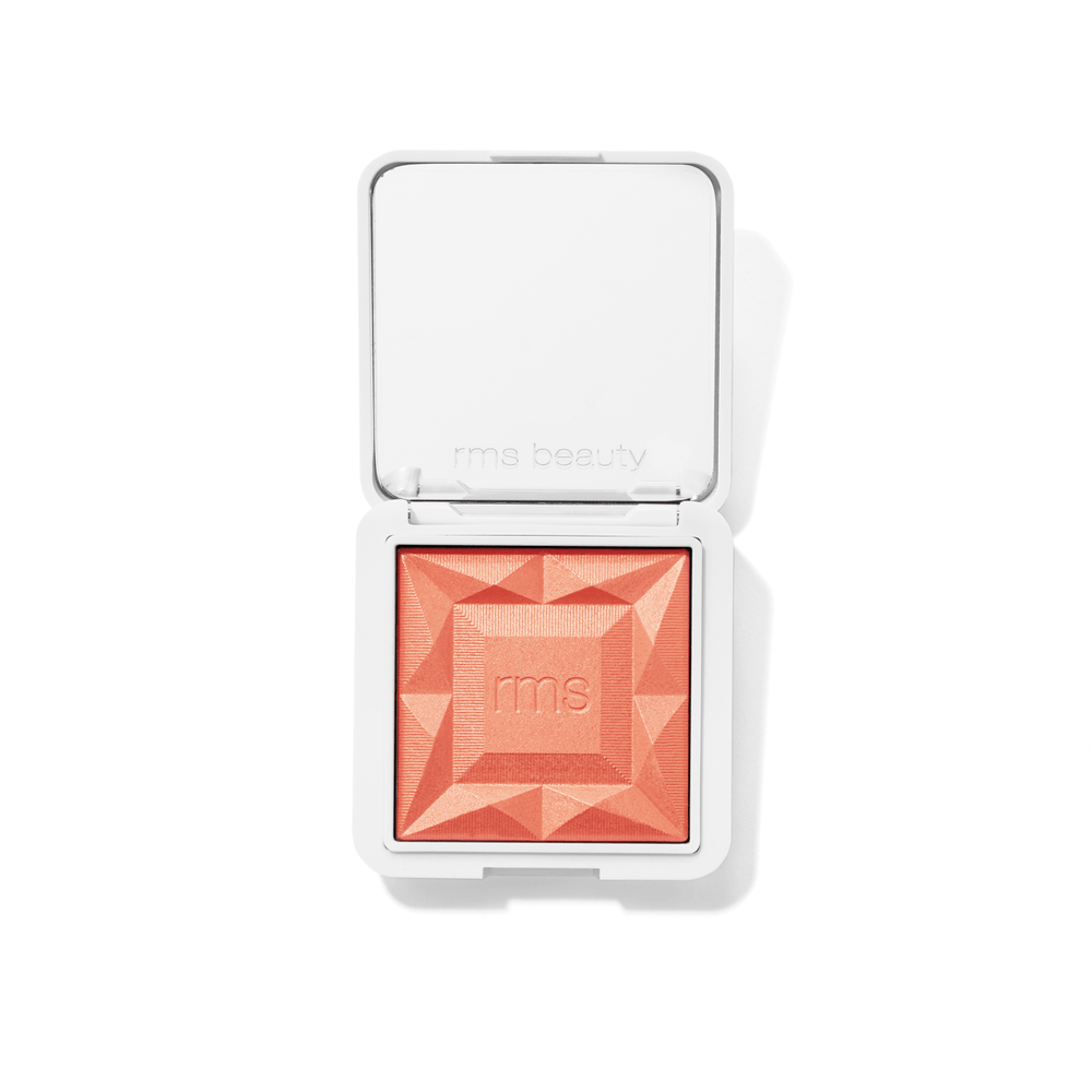 RMS Blush Mai Tai Puderdose offen vor weißem Hintergrund.