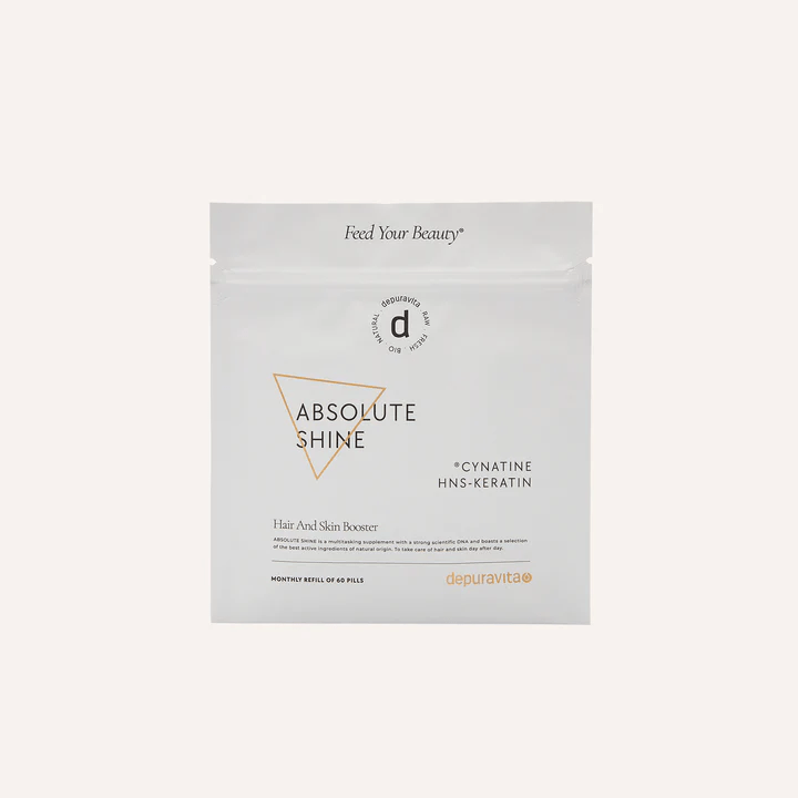 Depuravita Absolute Shine Refill Sachet vor weißem Hintergrund