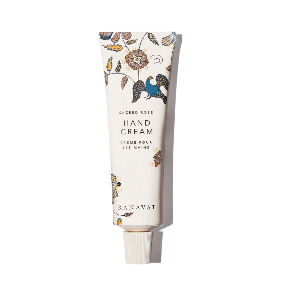 Ranavat Sacred Rose Hand Cream vor weißem Hintergrund