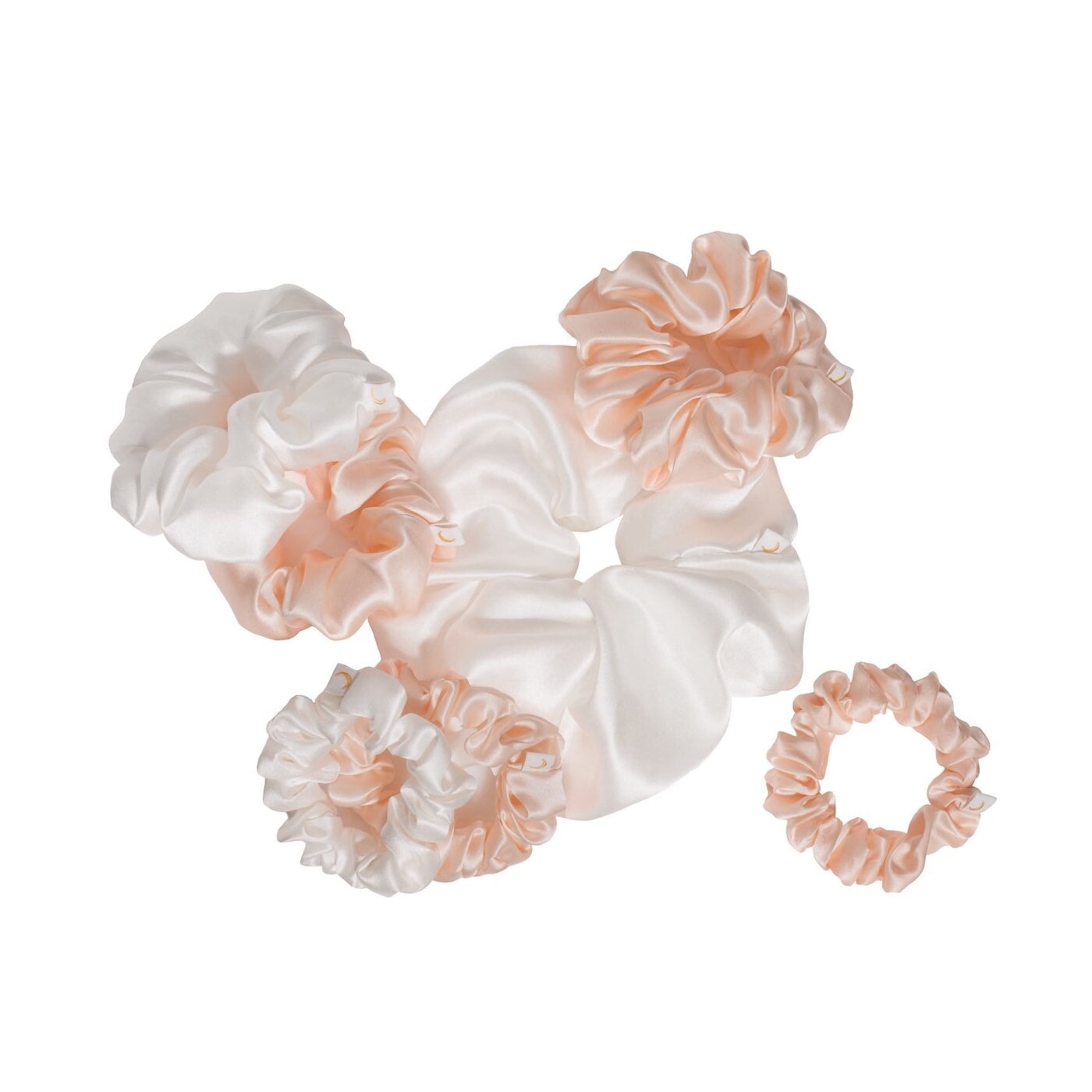 Silk scrunchie set of 2 / rose or white