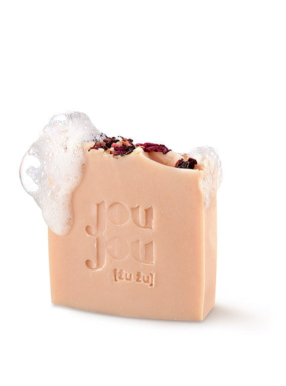 SOFT ROSE - natural soap with pink clay, ylang-ylang, citrus and rose fragrance