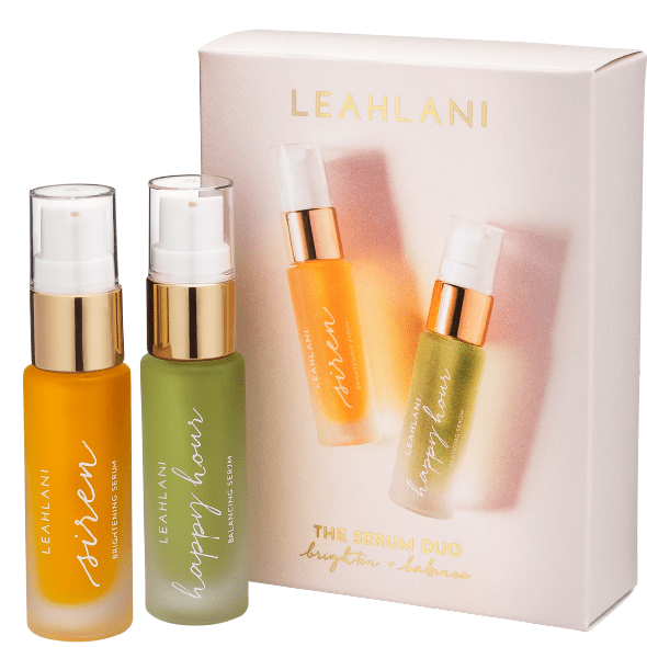 Leahlani The Serum Duo Flaschen vor Verpackung