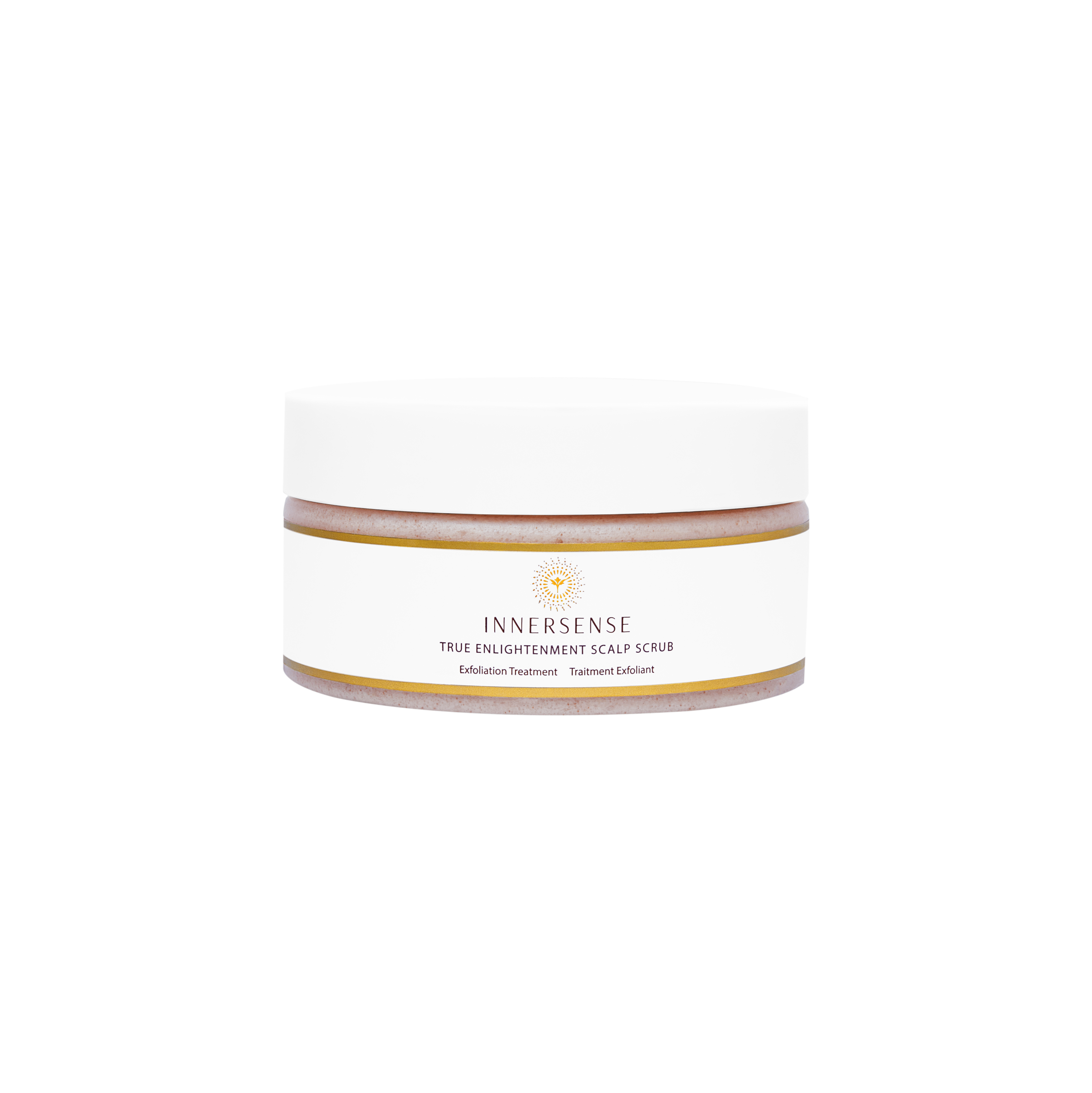 Innersense True Enlightenment Scalp Scrub Tiegel  vor weißem Hintergrund.