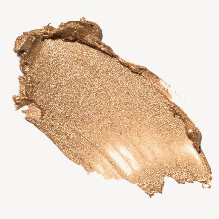 Farb- und Texturbeispiel Ere Perez Vanilla Highlighter Sun Halo auf weißem Untergrund.