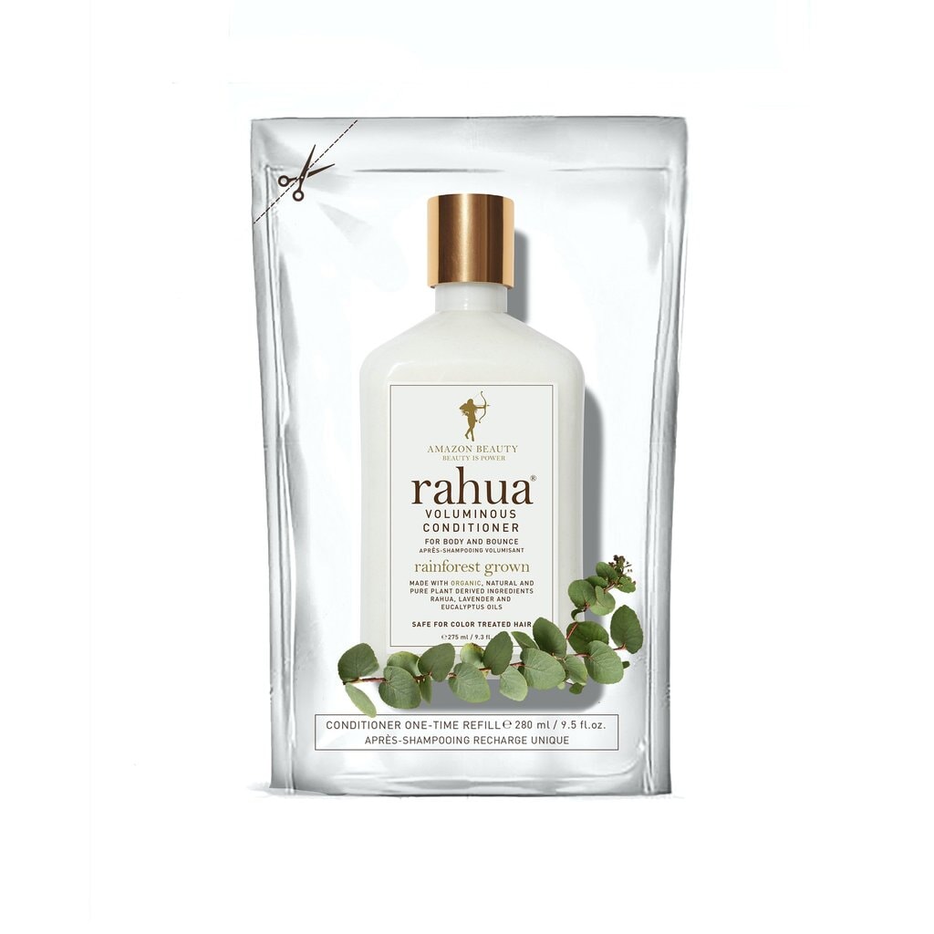 Rahua Voluminous Conditioner Nachfüllpack vor weißem Hintergrund.