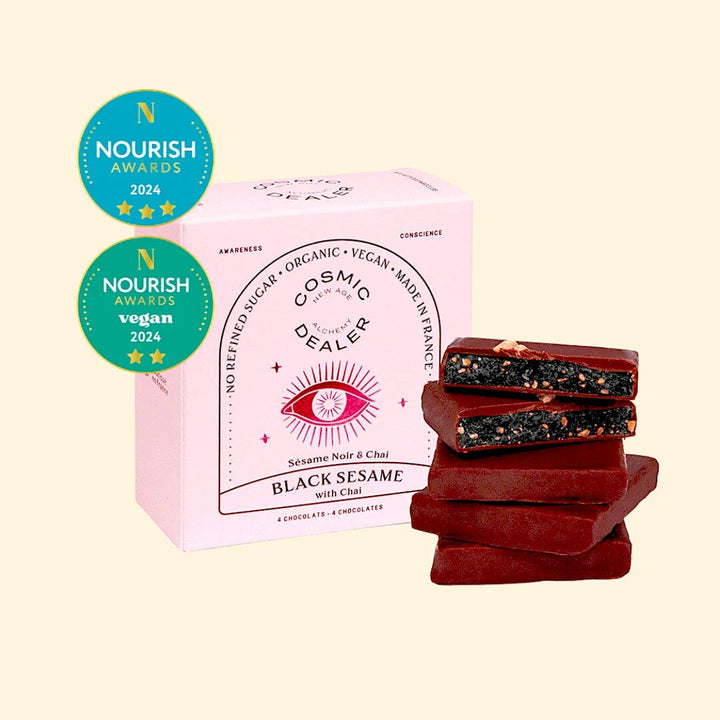 4er Box Chakra Schokolade 🖤 Schwarzer Sesam & Chai