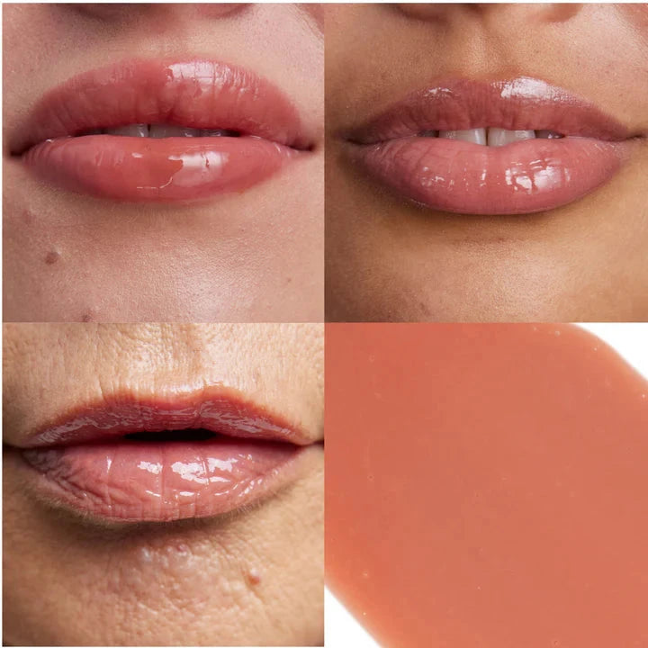 caramel on 3 different lips 